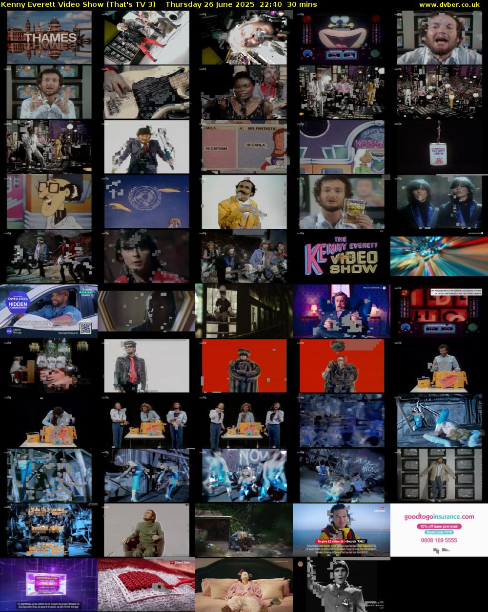 Kenny Everett Video Show (That's TV 3) Thursday 26 June 2025 22:40 - 23:10