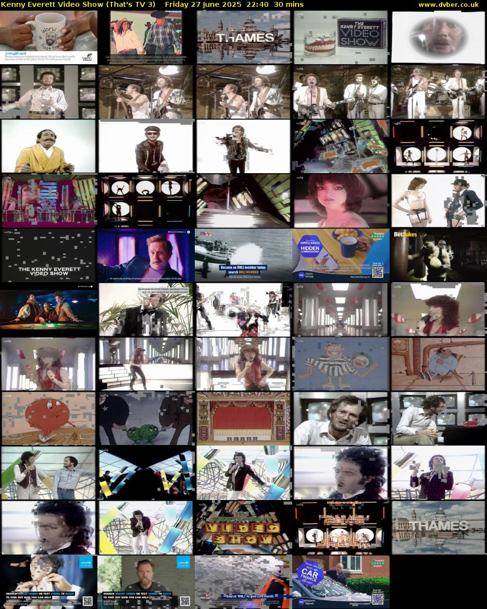 Kenny Everett Video Show (That's TV 3) Friday 27 June 2025 22:40 - 23:10