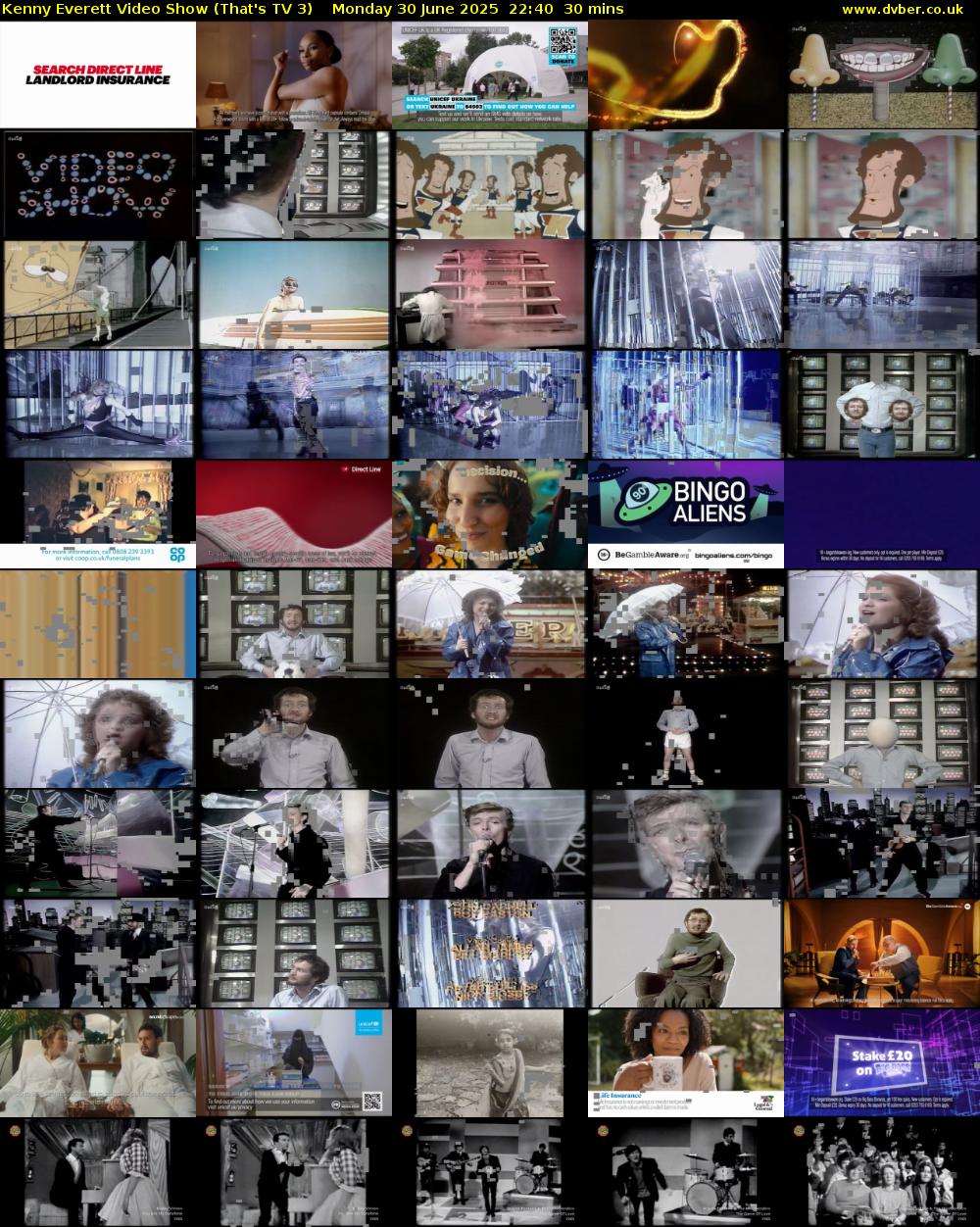 Kenny Everett Video Show (That's TV 3) Monday 30 June 2025 22:40 - 23:10
