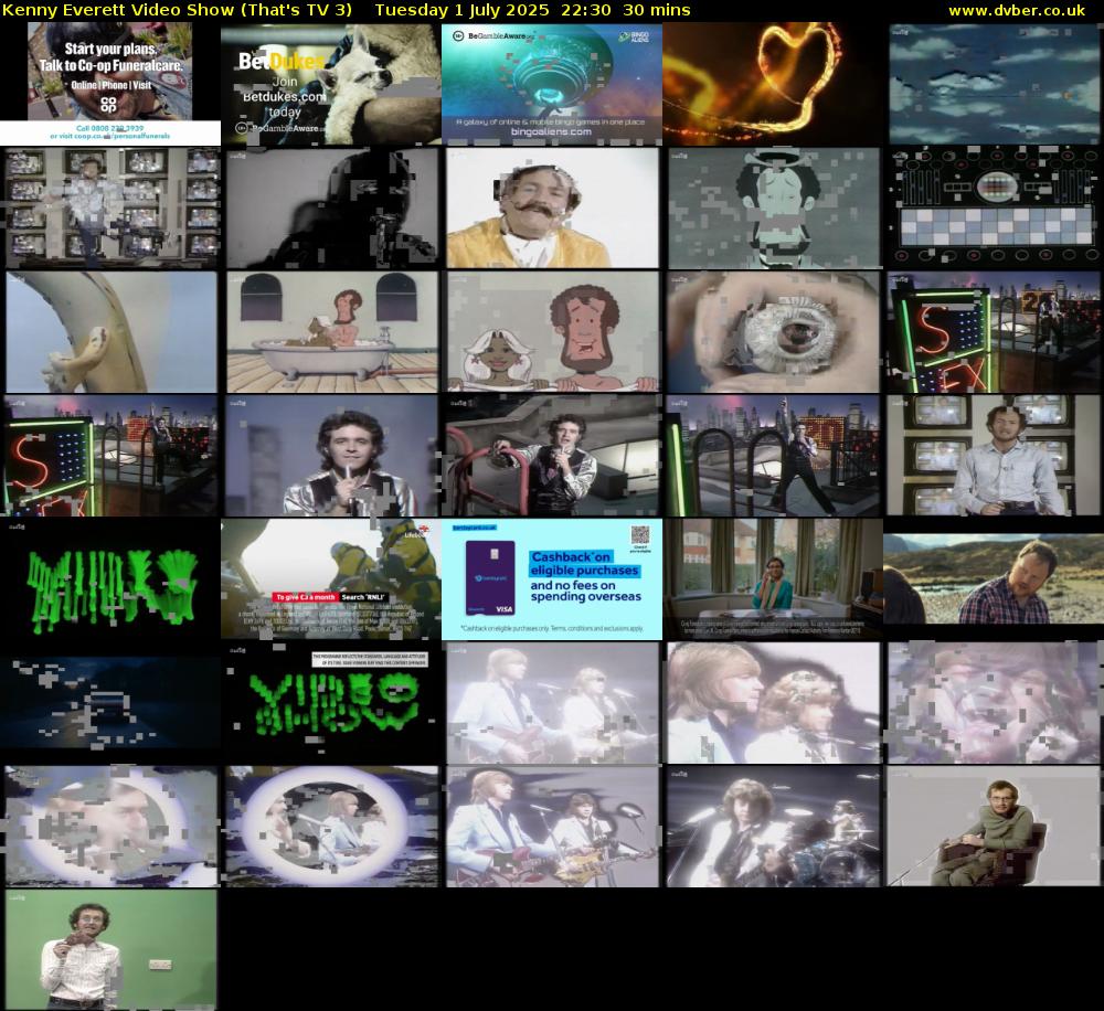 Kenny Everett Video Show (That's TV 3) Tuesday 1 July 2025 22:30 - 23:00