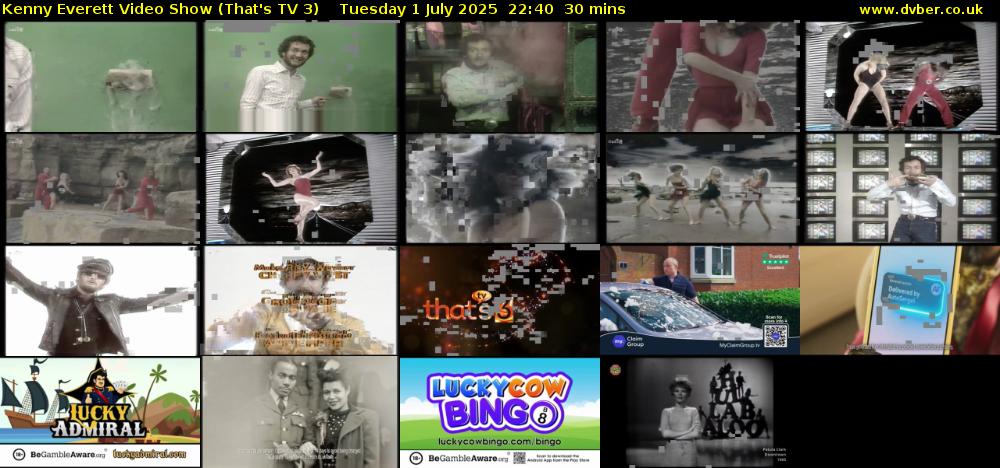 Kenny Everett Video Show (That's TV 3) Tuesday 1 July 2025 22:40 - 23:10