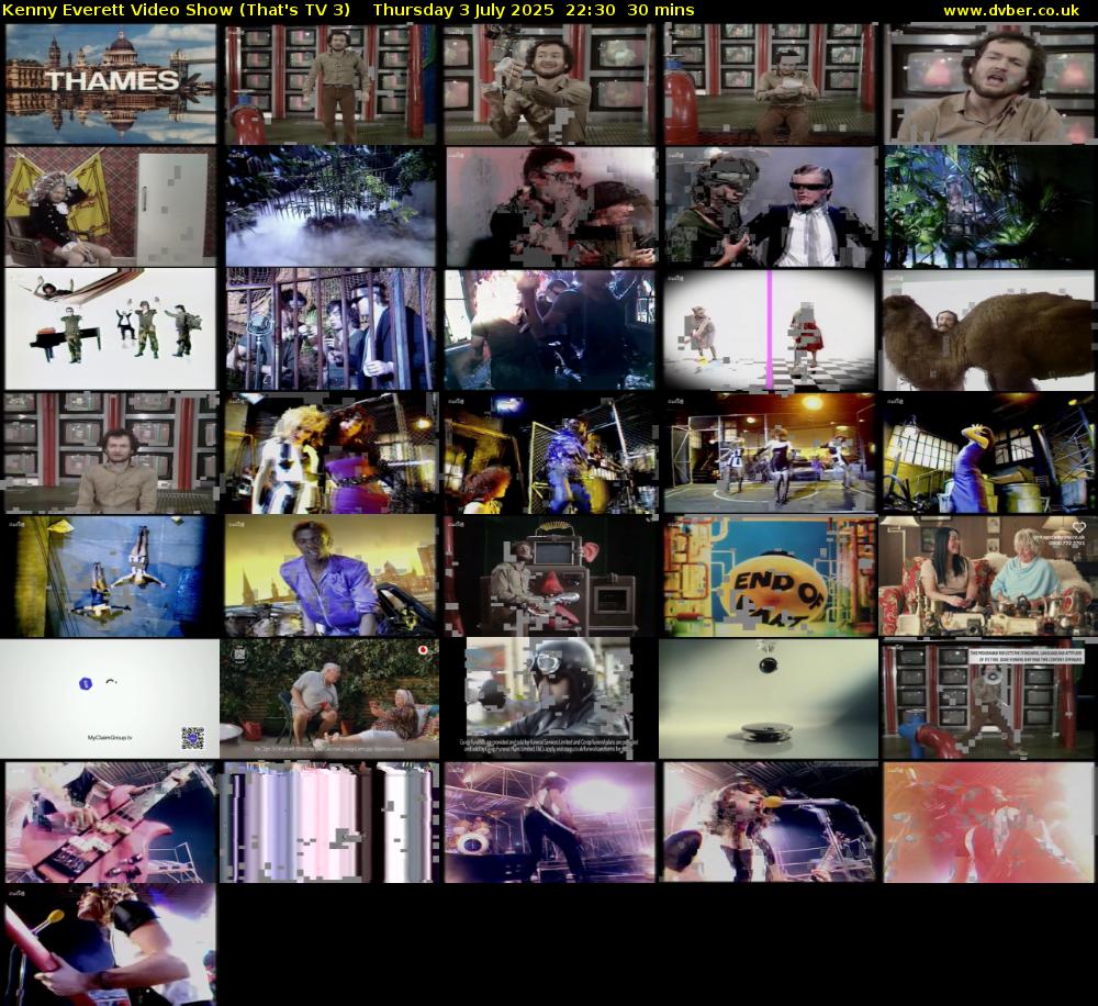Kenny Everett Video Show (That's TV 3) Thursday 3 July 2025 22:30 - 23:00