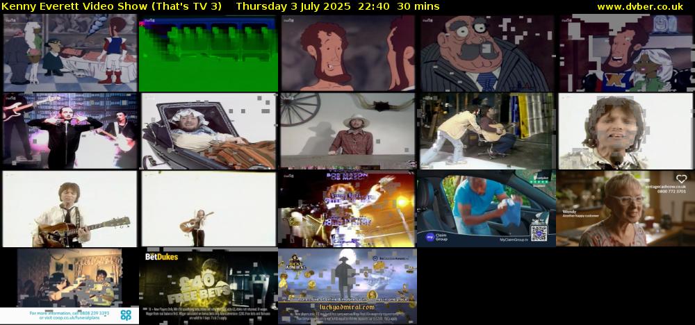 Kenny Everett Video Show (That's TV 3) Thursday 3 July 2025 22:40 - 23:10