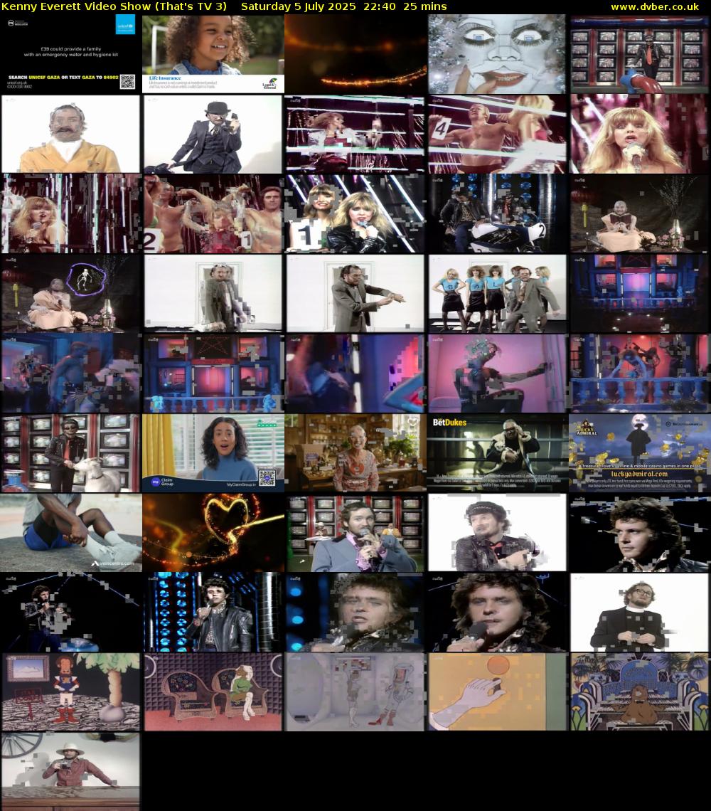Kenny Everett Video Show (That's TV 3) Saturday 5 July 2025 22:40 - 23:05