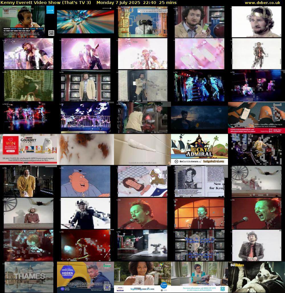 Kenny Everett Video Show (That's TV 3) Monday 7 July 2025 22:40 - 23:05