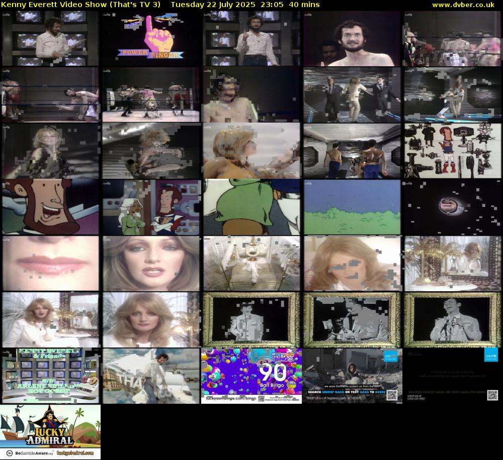 Kenny Everett Video Show (That's TV 3) Tuesday 22 July 2025 23:05 - 23:45