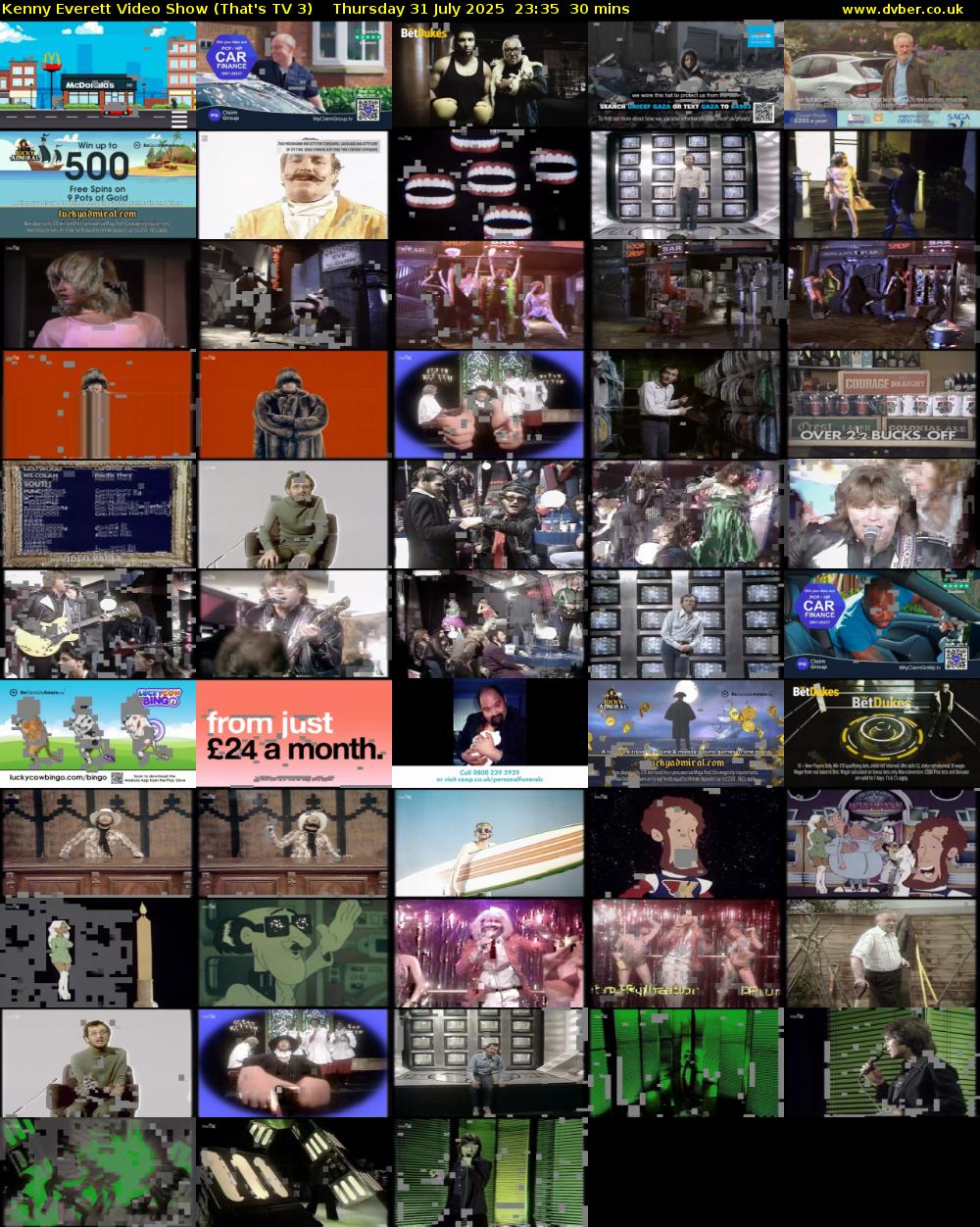 Kenny Everett Video Show (That's TV 3) Thursday 31 July 2025 23:35 - 00:05