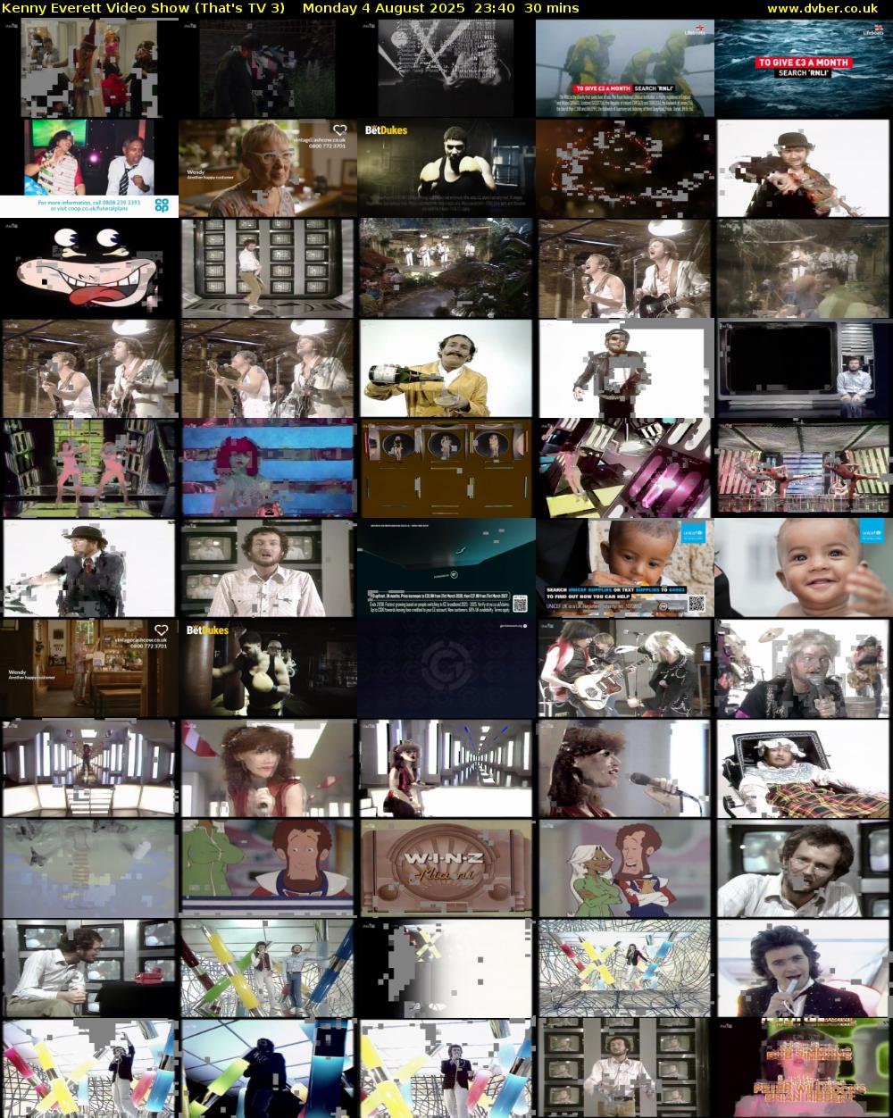 Kenny Everett Video Show (That's TV 3) Monday 4 August 2025 23:40 - 00:10