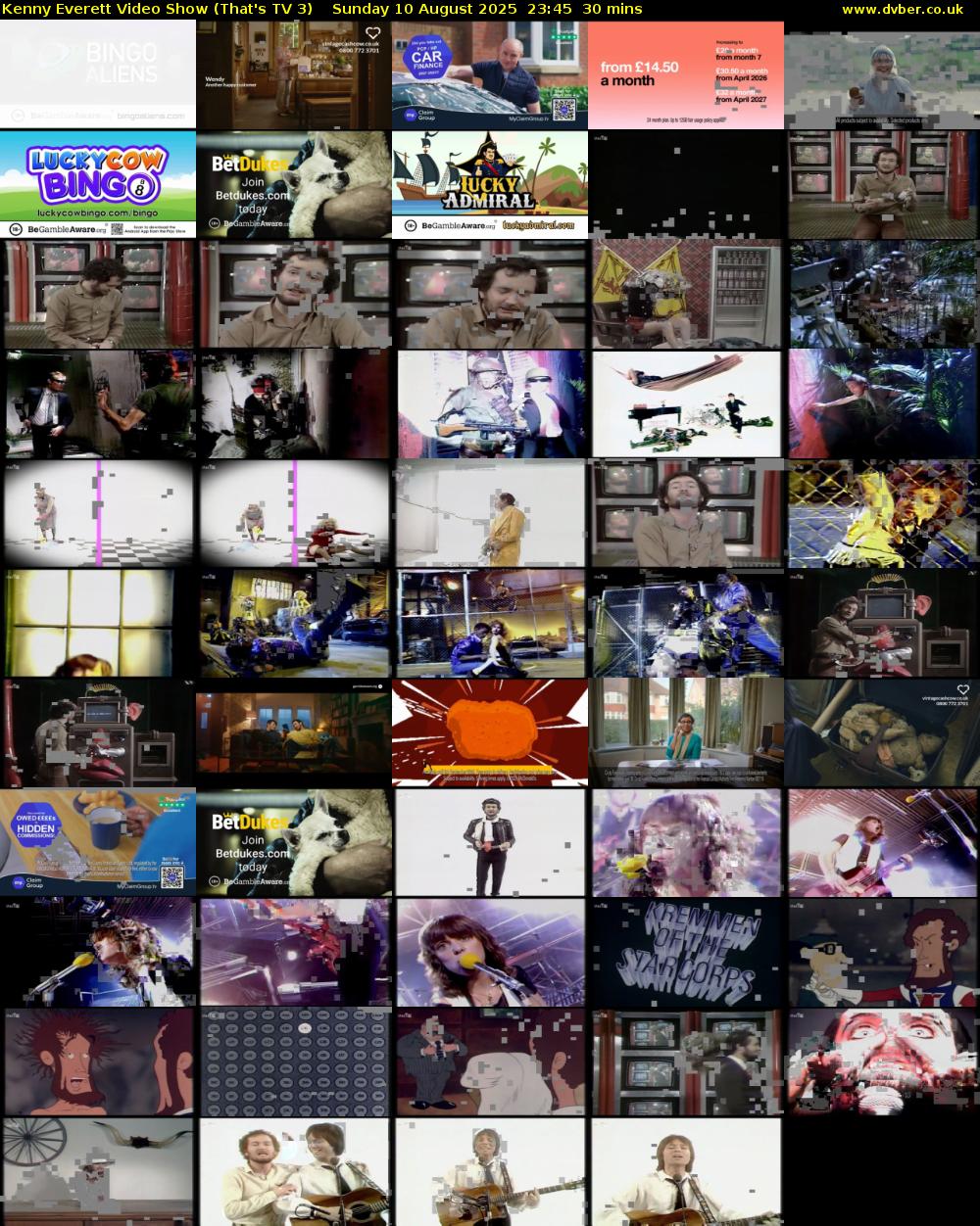 Kenny Everett Video Show (That's TV 3) Sunday 10 August 2025 23:45 - 00:15