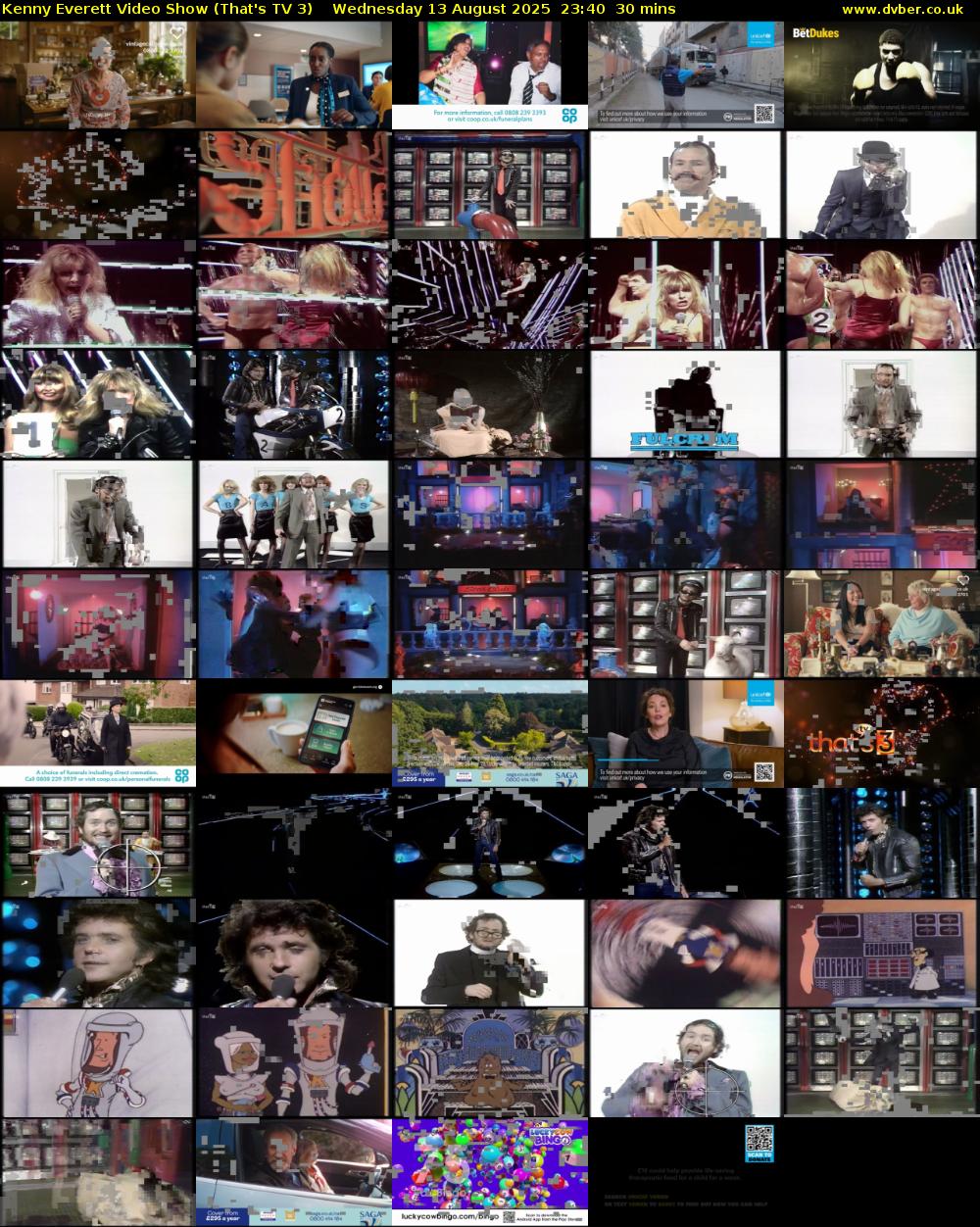 Kenny Everett Video Show (That's TV 3) Wednesday 13 August 2025 23:40 - 00:10