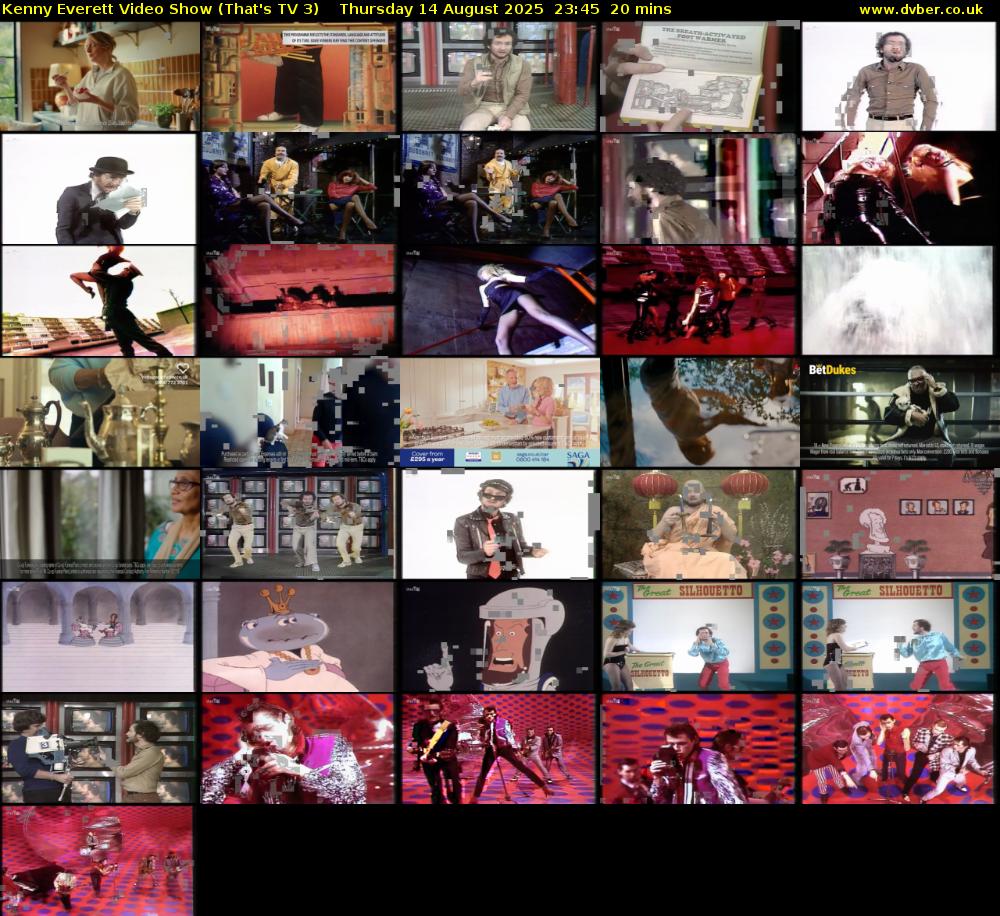 Kenny Everett Video Show (That's TV 3) Thursday 14 August 2025 23:45 - 00:05
