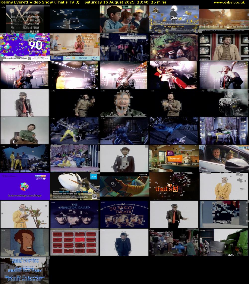 Kenny Everett Video Show (That's TV 3) Saturday 16 August 2025 23:40 - 00:05