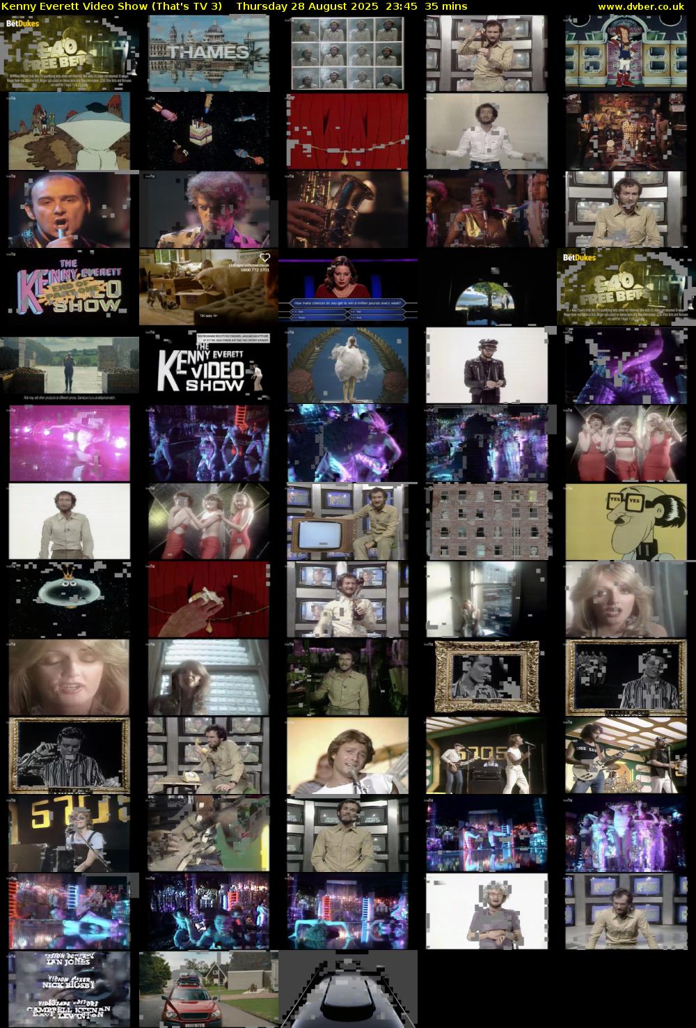 Kenny Everett Video Show (That's TV 3) Thursday 28 August 2025 23:45 - 00:20