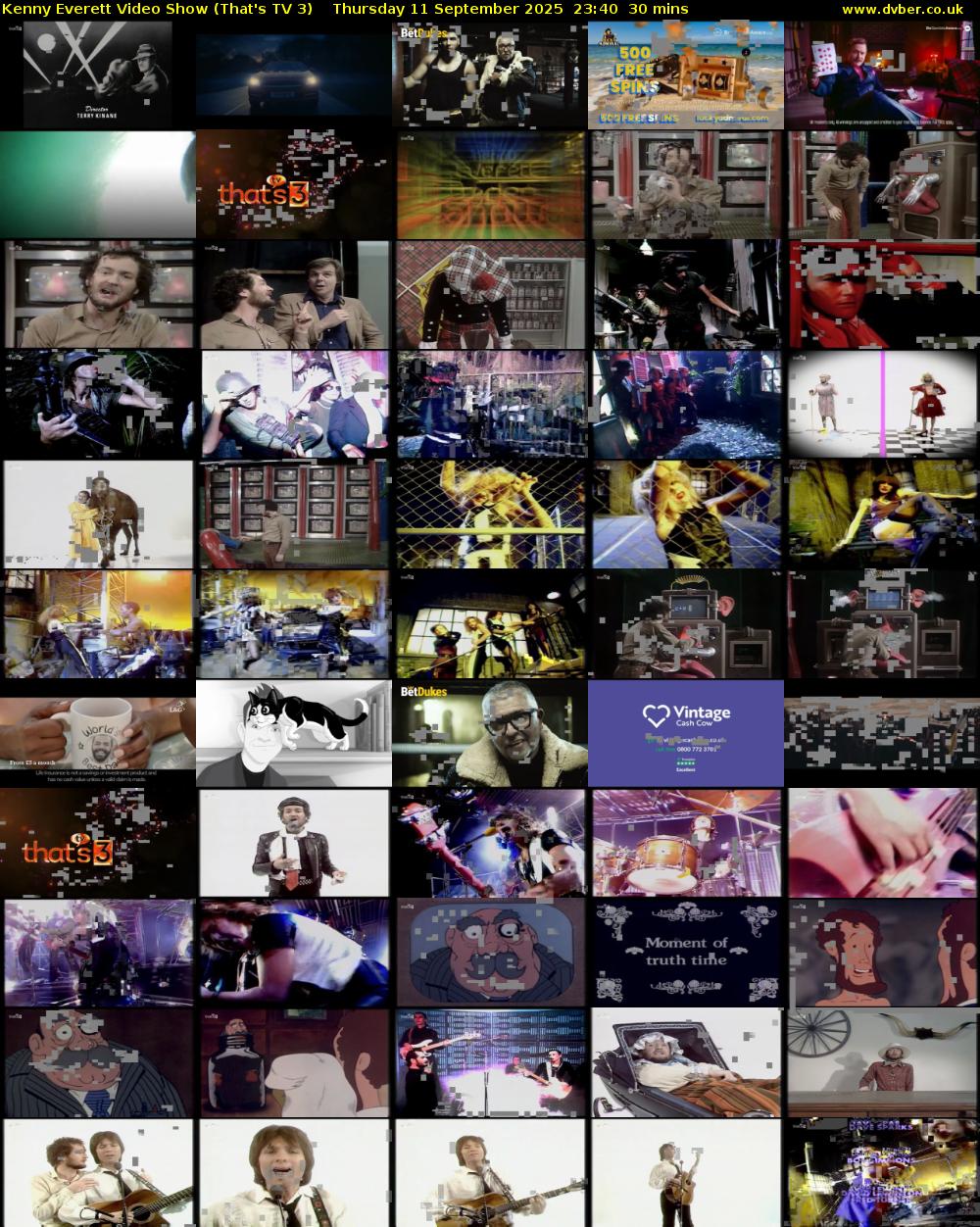 Kenny Everett Video Show (That's TV 3) Thursday 11 September 2025 23:40 - 00:10