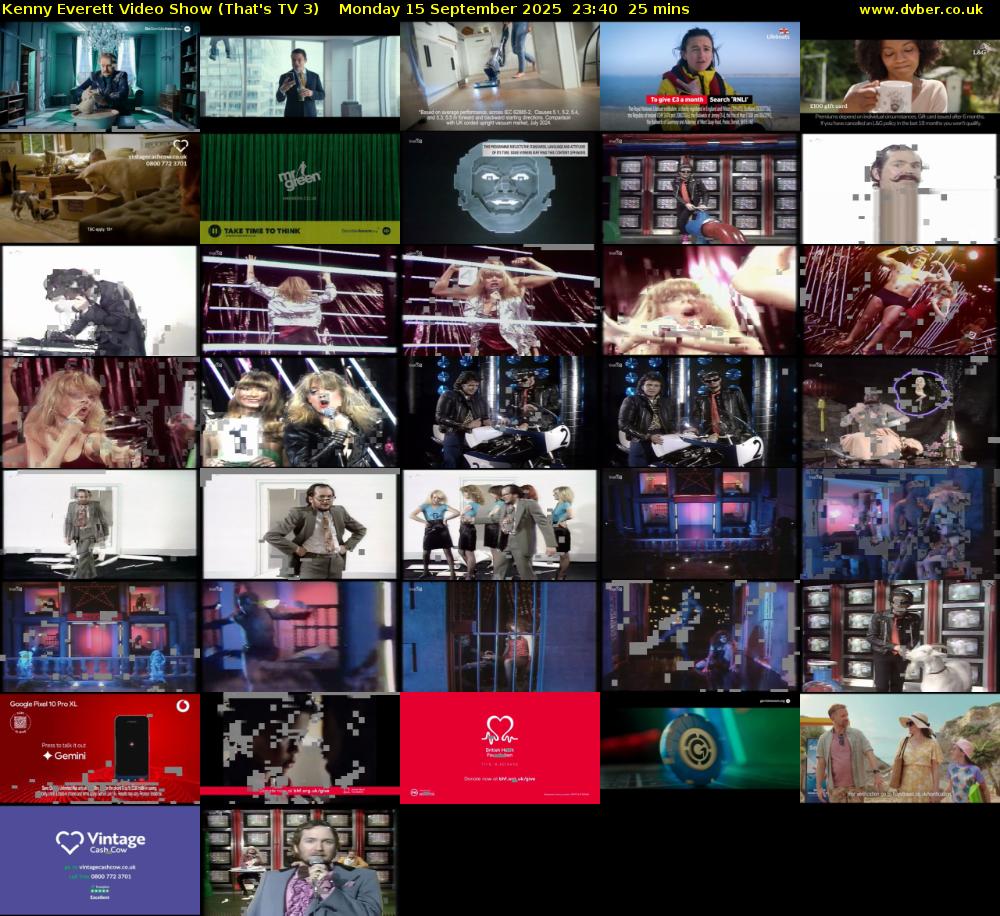 Kenny Everett Video Show (That's TV 3) Monday 15 September 2025 23:40 - 00:05