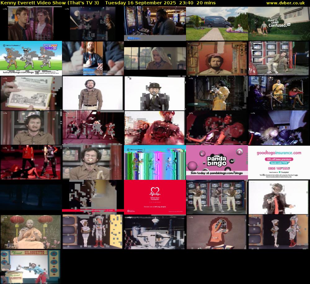 Kenny Everett Video Show (That's TV 3) Tuesday 16 September 2025 23:40 - 00:00