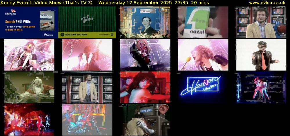 Kenny Everett Video Show (That's TV 3) Wednesday 17 September 2025 23:35 - 23:55