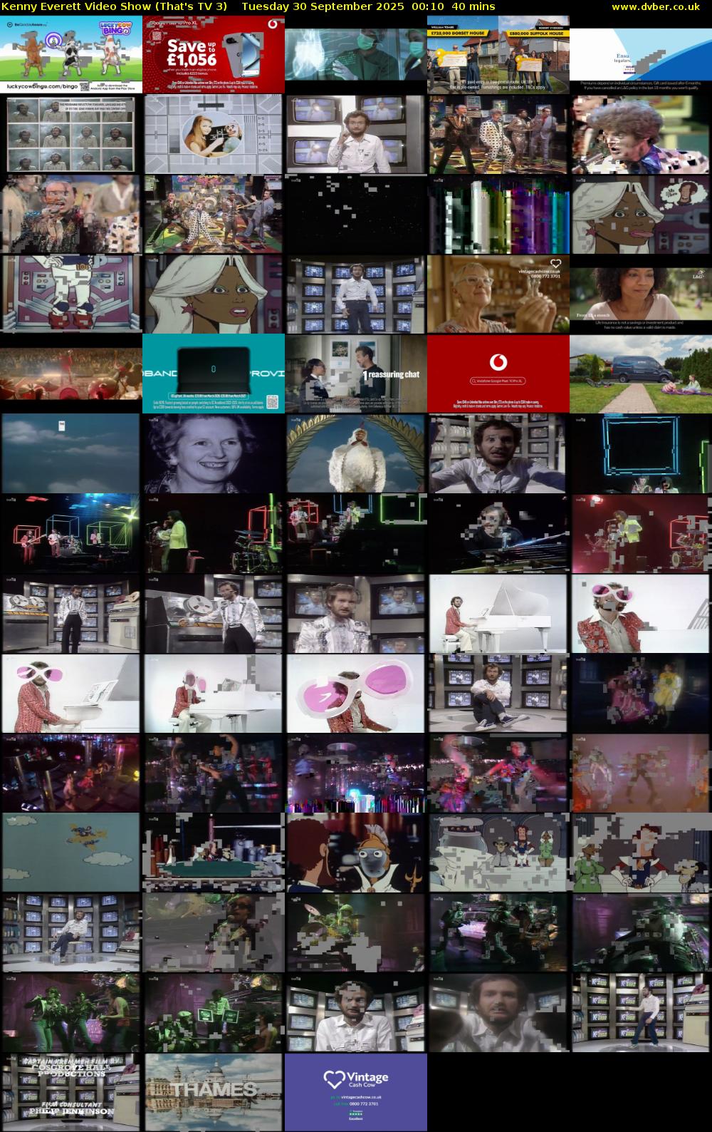 Kenny Everett Video Show (That's TV 3) Tuesday 30 September 2025 00:10 - 00:50