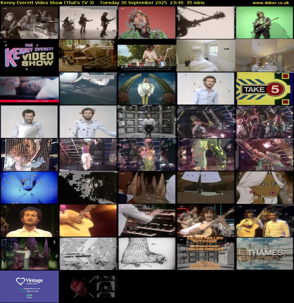 Kenny Everett Video Show (That's TV 3) Tuesday 30 September 2025 23:40 - 00:15