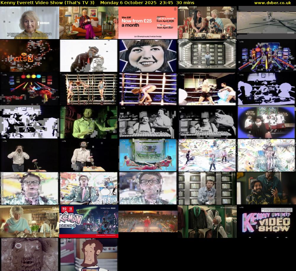 Kenny Everett Video Show (That's TV 3) Monday 6 October 2025 23:45 - 00:15