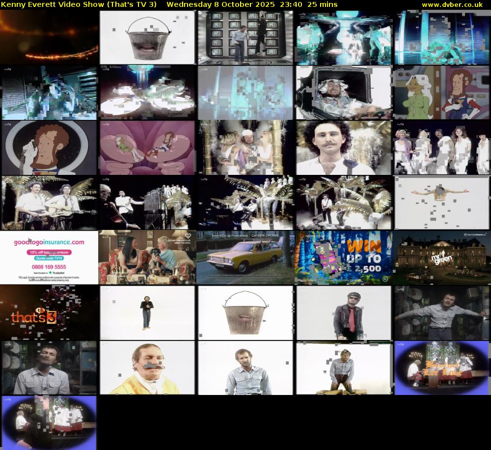 Kenny Everett Video Show (That's TV 3) Wednesday 8 October 2025 23:40 - 00:05