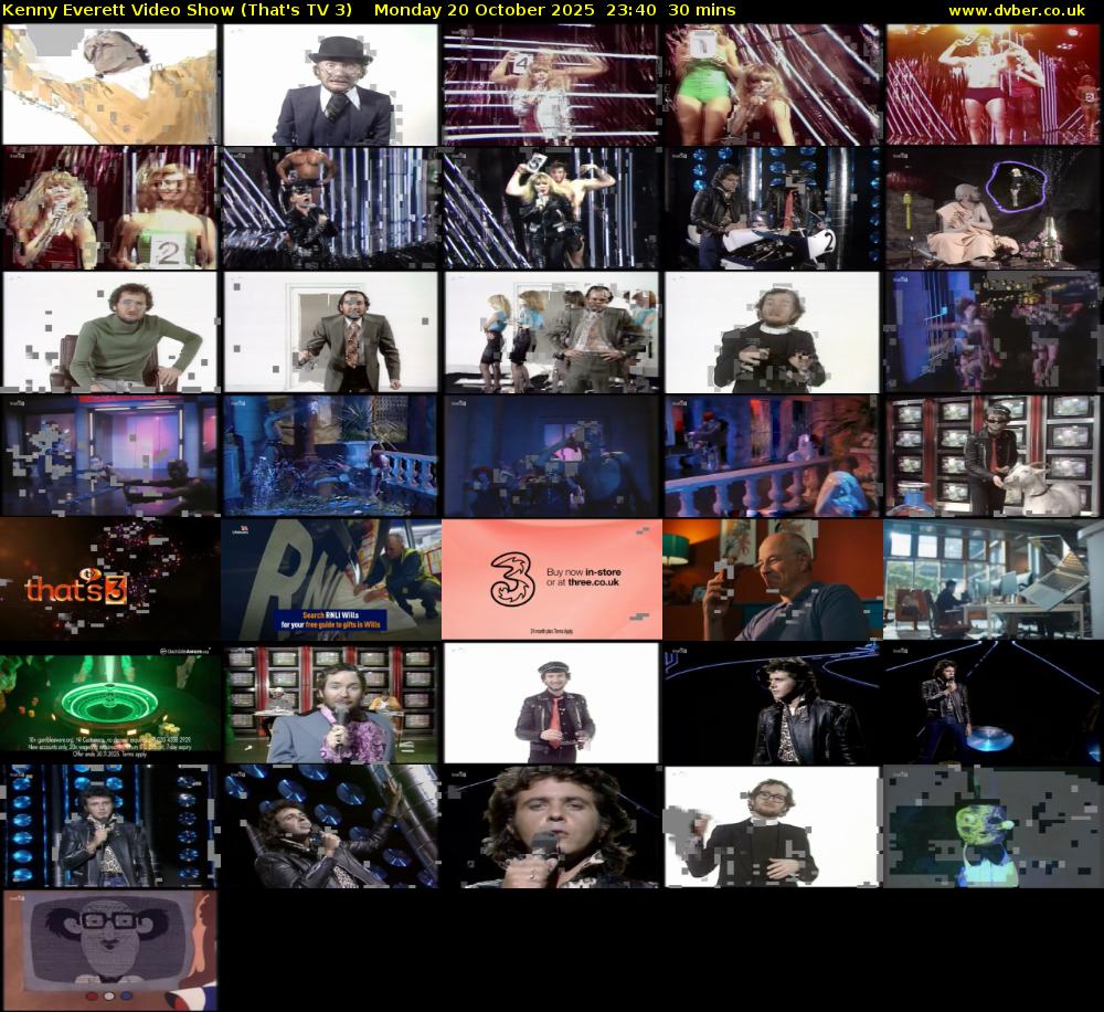 Kenny Everett Video Show (That's TV 3) Monday 20 October 2025 23:40 - 00:10
