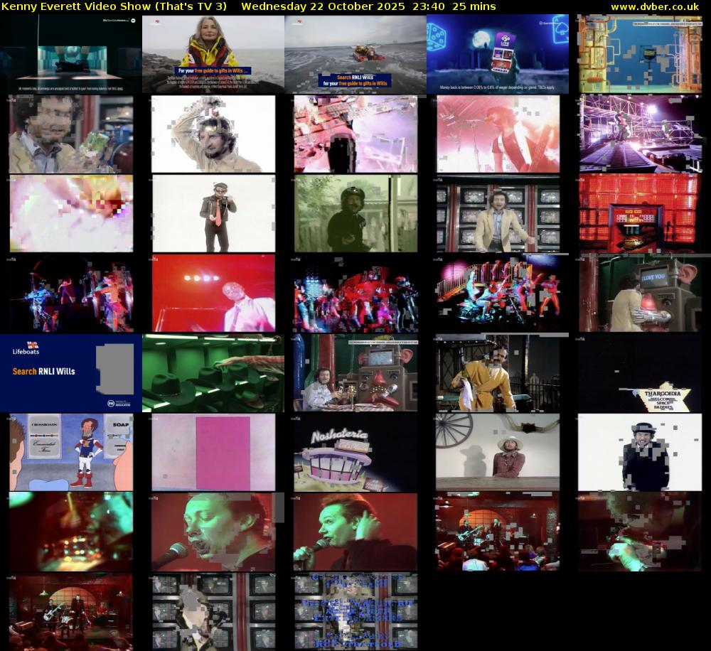 Kenny Everett Video Show (That's TV 3) Wednesday 22 October 2025 23:40 - 00:05