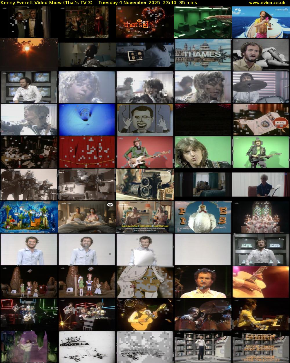 Kenny Everett Video Show (That's TV 3) Tuesday 4 November 2025 23:40 - 00:15