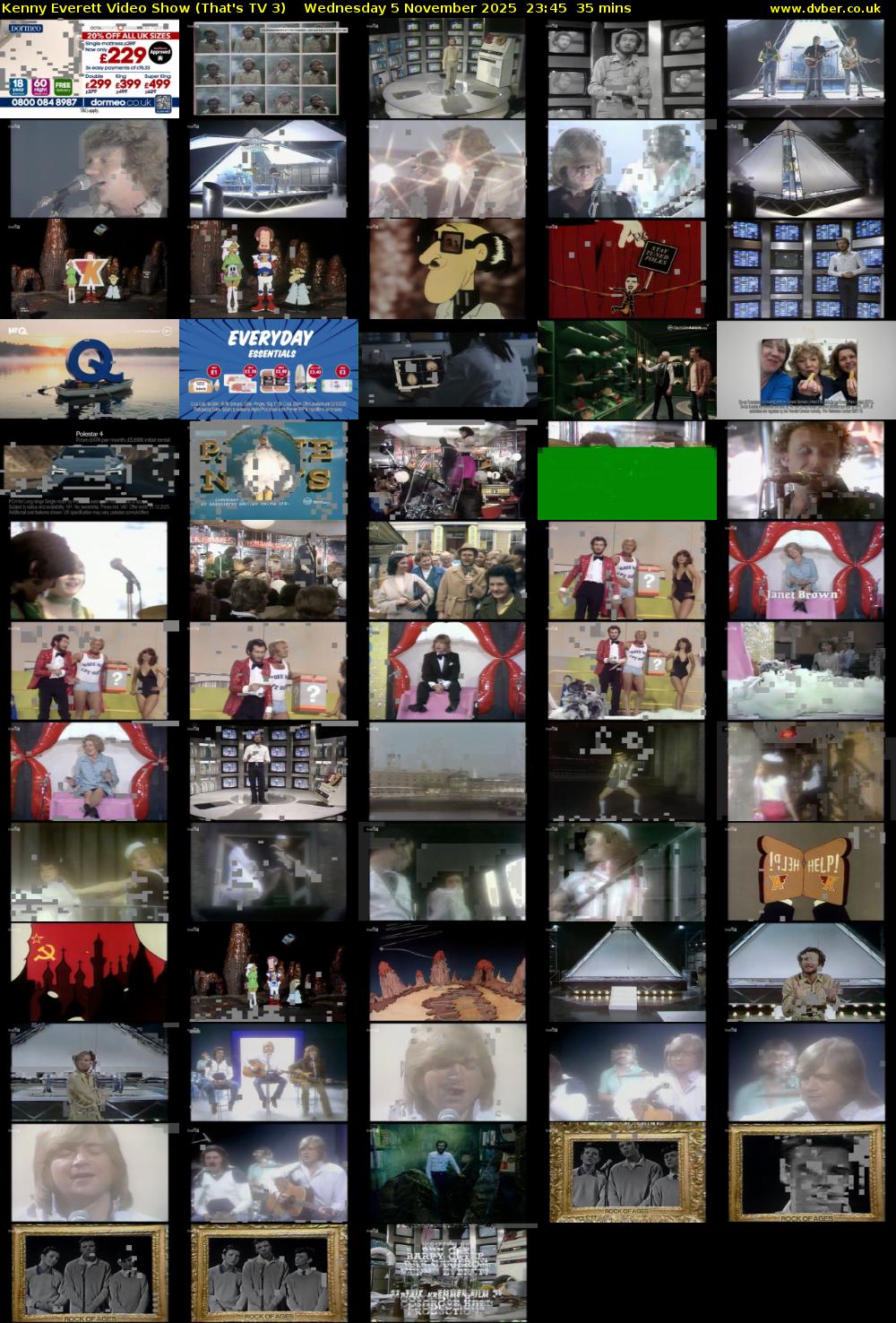 Kenny Everett Video Show (That's TV 3) Wednesday 5 November 2025 23:45 - 00:20