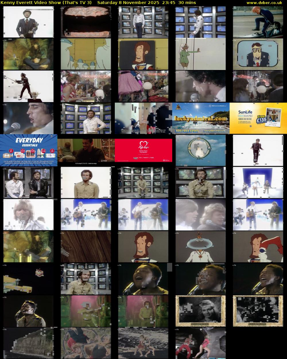 Kenny Everett Video Show (That's TV 3) Saturday 8 November 2025 23:45 - 00:15