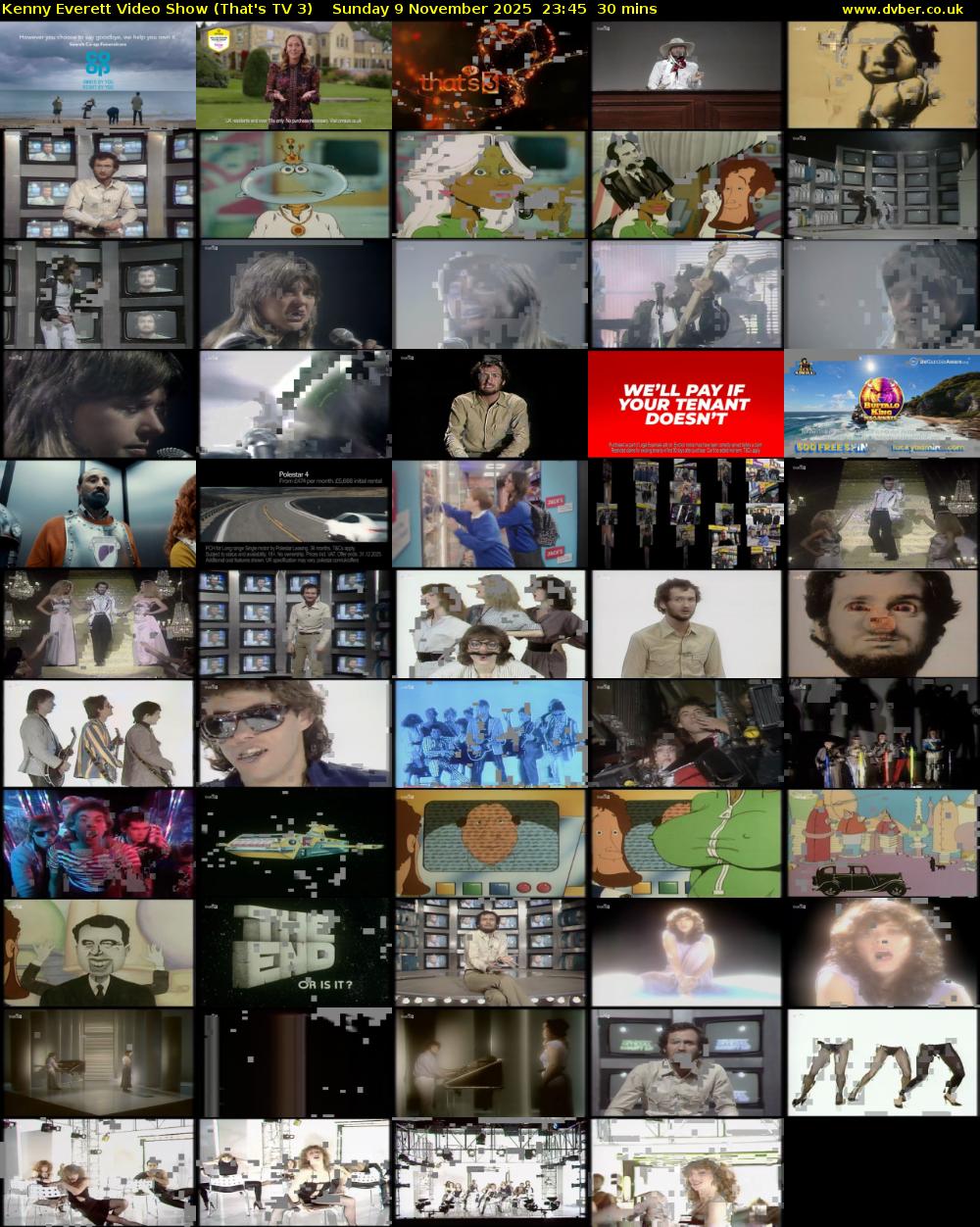 Kenny Everett Video Show (That's TV 3) Sunday 9 November 2025 23:45 - 00:15