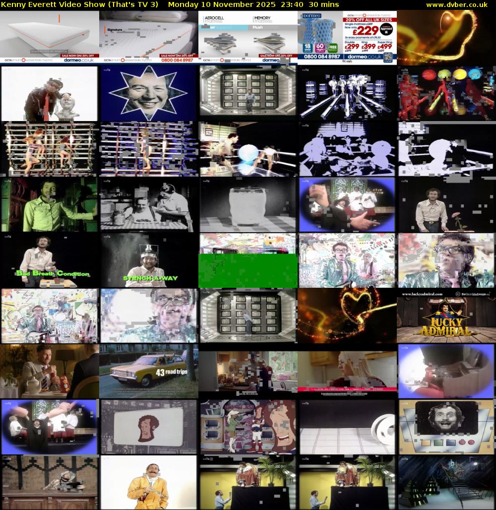 Kenny Everett Video Show (That's TV 3) Monday 10 November 2025 23:40 - 00:10