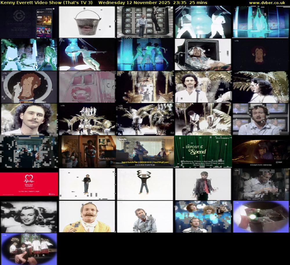 Kenny Everett Video Show (That's TV 3) Wednesday 12 November 2025 23:35 - 00:00