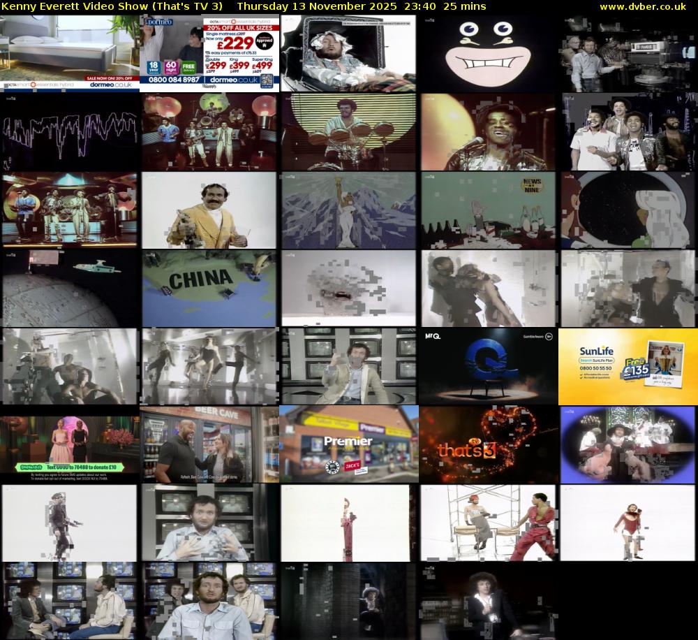 Kenny Everett Video Show (That's TV 3) Thursday 13 November 2025 23:40 - 00:05