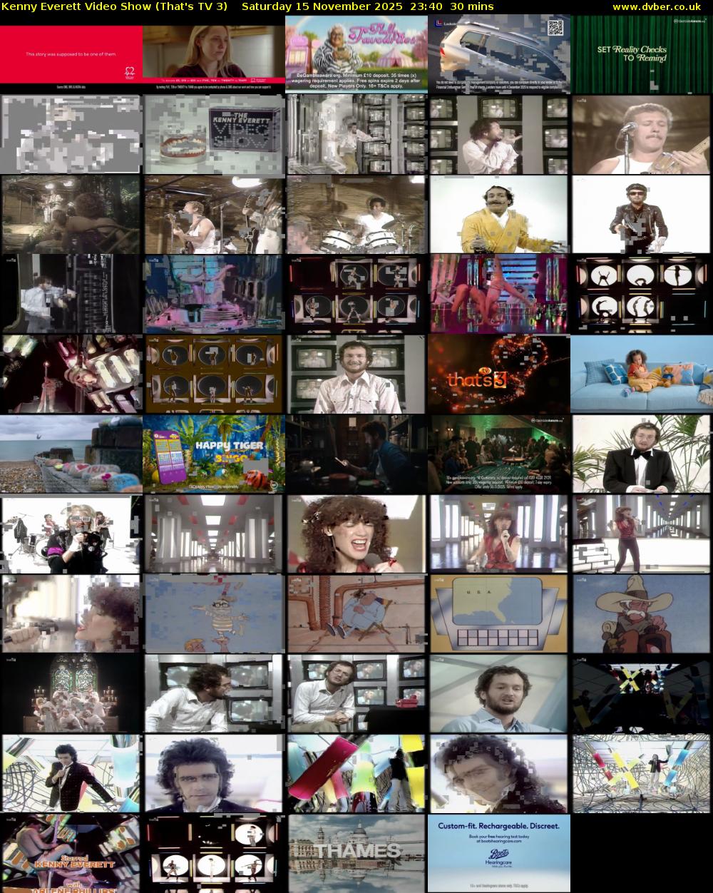 Kenny Everett Video Show (That's TV 3) Saturday 15 November 2025 23:40 - 00:10