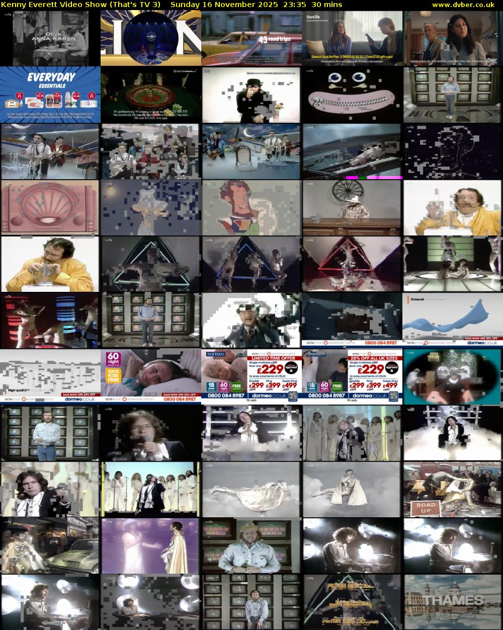 Kenny Everett Video Show (That's TV 3) Sunday 16 November 2025 23:35 - 00:05