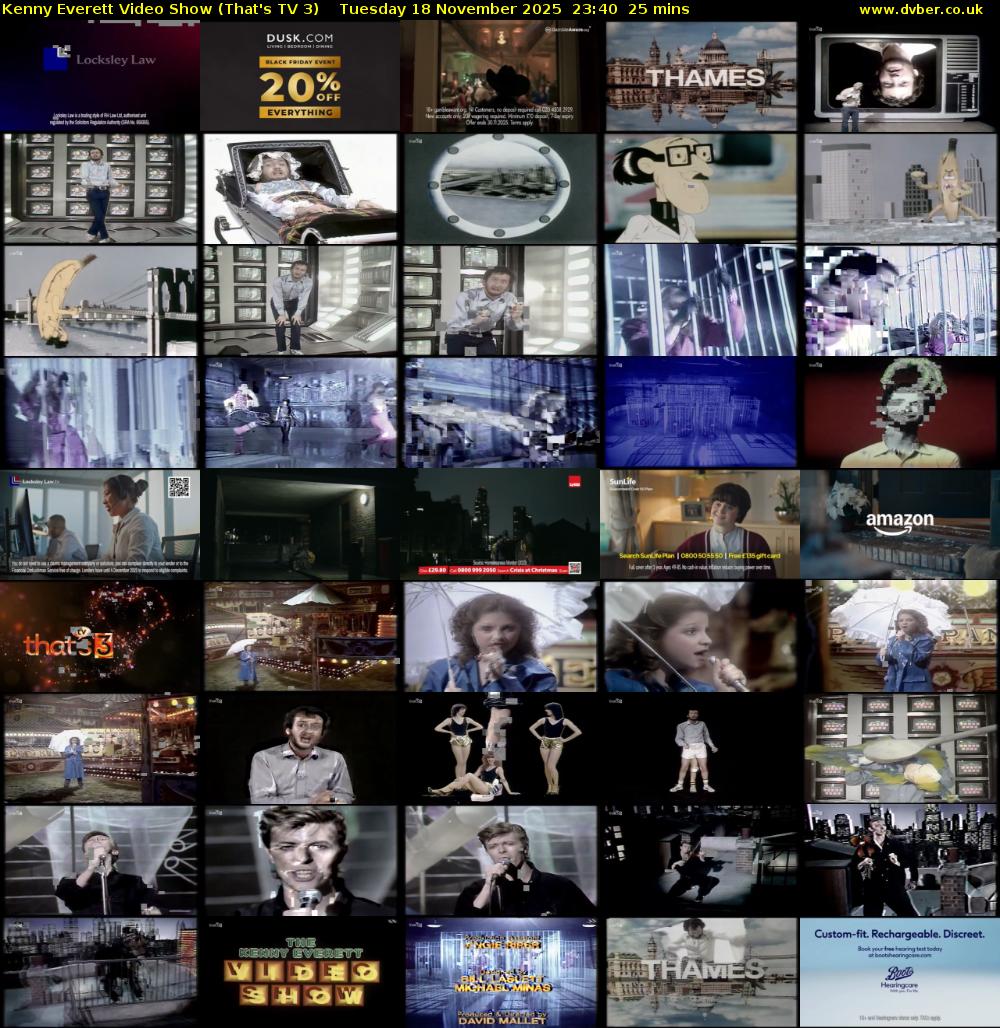 Kenny Everett Video Show (That's TV 3) Tuesday 18 November 2025 23:40 - 00:05