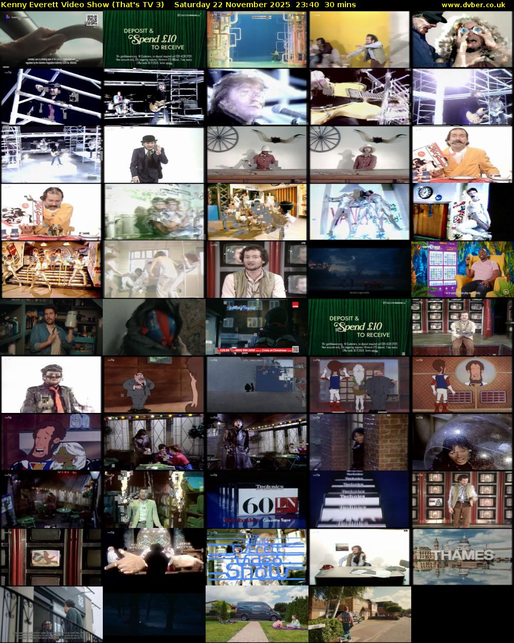 Kenny Everett Video Show (That's TV 3) Saturday 22 November 2025 23:40 - 00:10