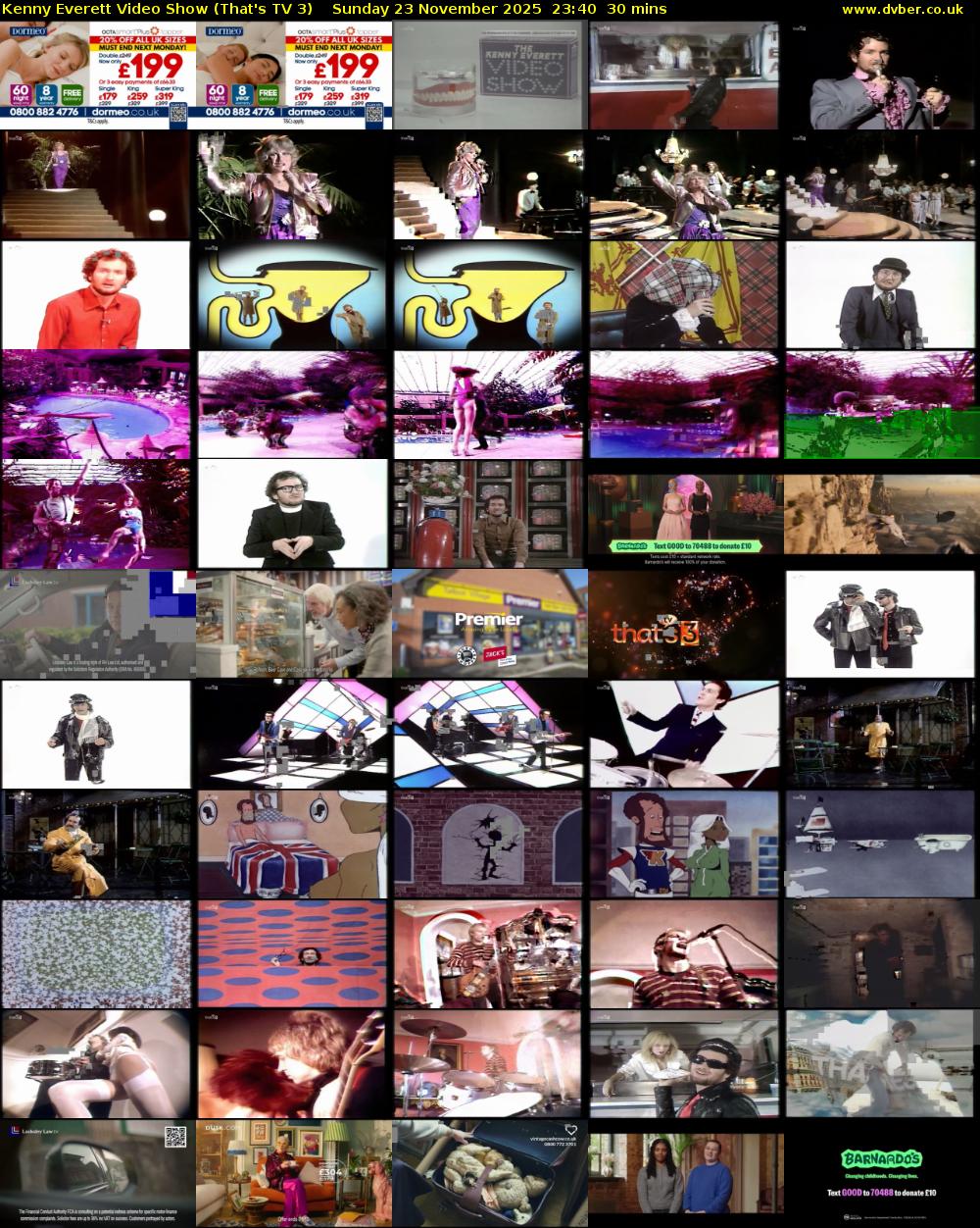 Kenny Everett Video Show (That's TV 3) Sunday 23 November 2025 23:40 - 00:10