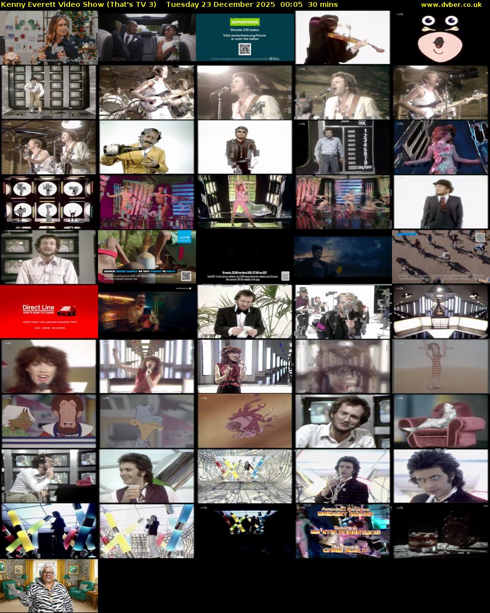 Kenny Everett Video Show (That's TV 3) Tuesday 23 December 2025 00:05 - 00:35