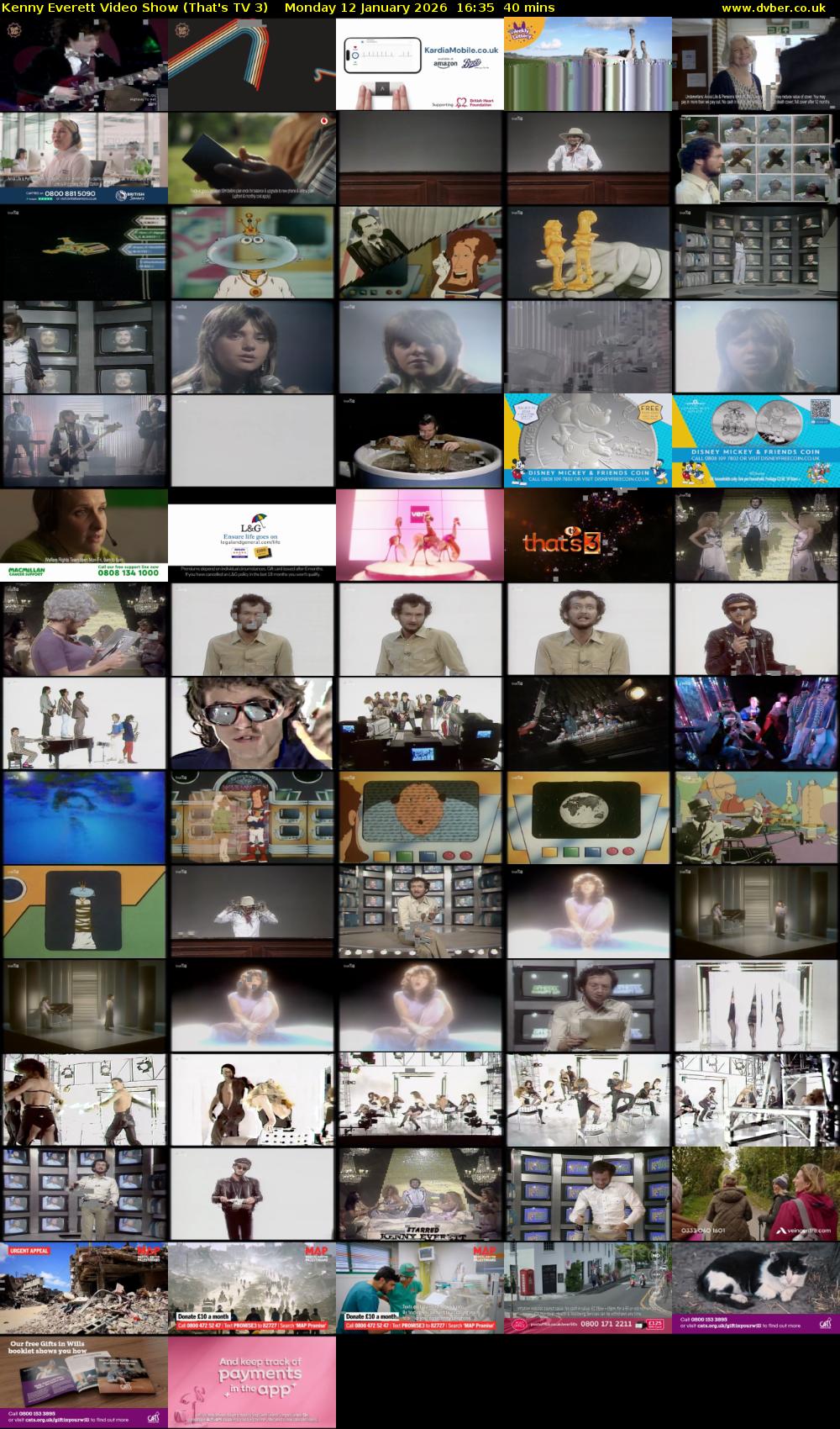 Kenny Everett Video Show (That's TV 3) Monday 12 January 2026 16:35 - 17:15