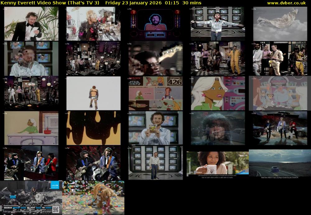Kenny Everett Video Show (That's TV 3) Friday 23 January 2026 01:15 - 01:45