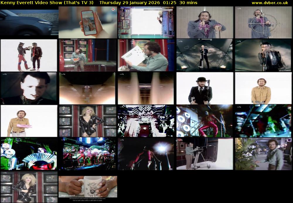 Kenny Everett Video Show (That's TV 3) Thursday 29 January 2026 01:25 - 01:55
