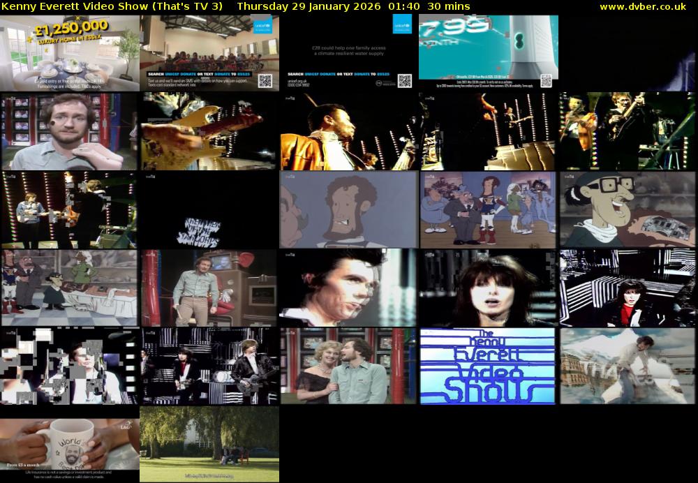 Kenny Everett Video Show (That's TV 3) Thursday 29 January 2026 01:40 - 02:10