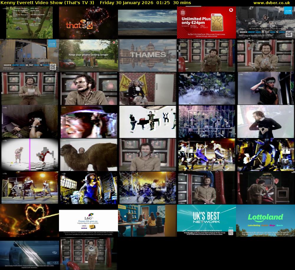 Kenny Everett Video Show (That's TV 3) Friday 30 January 2026 01:25 - 01:55