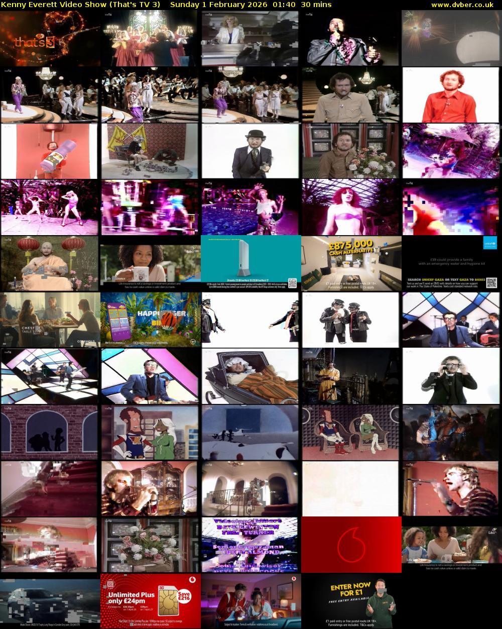 Kenny Everett Video Show (That's TV 3) Sunday 1 February 2026 01:40 - 02:10
