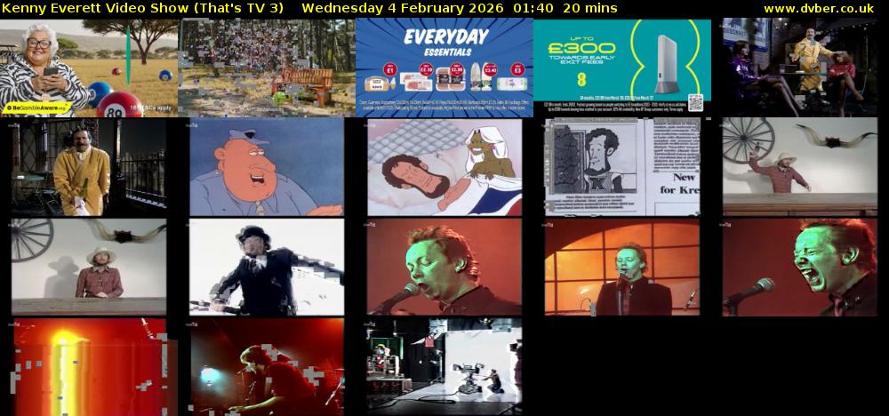 Kenny Everett Video Show (That's TV 3) Wednesday 4 February 2026 01:40 - 02:00