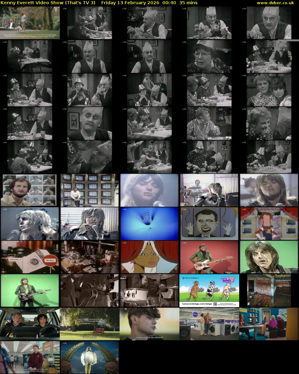 Kenny Everett Video Show (That's TV 3) Friday 13 February 2026 00:40 - 01:15
