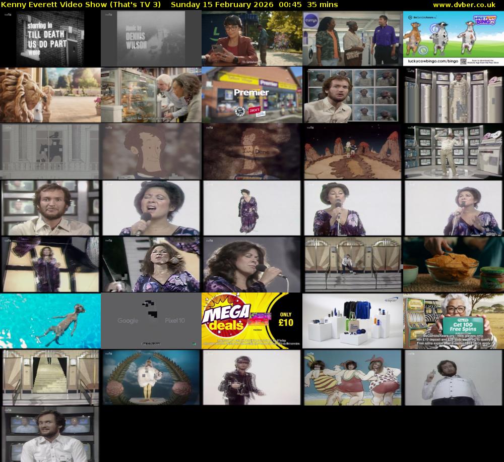 Kenny Everett Video Show (That's TV 3) Sunday 15 February 2026 00:45 - 01:20