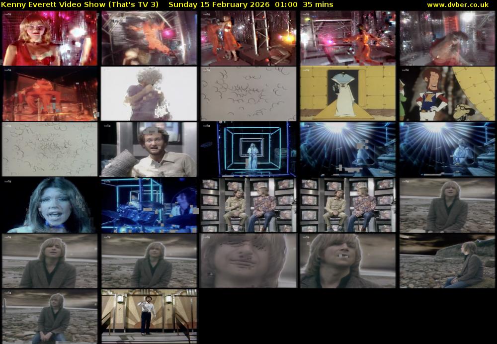 Kenny Everett Video Show (That's TV 3) Sunday 15 February 2026 01:00 - 01:35